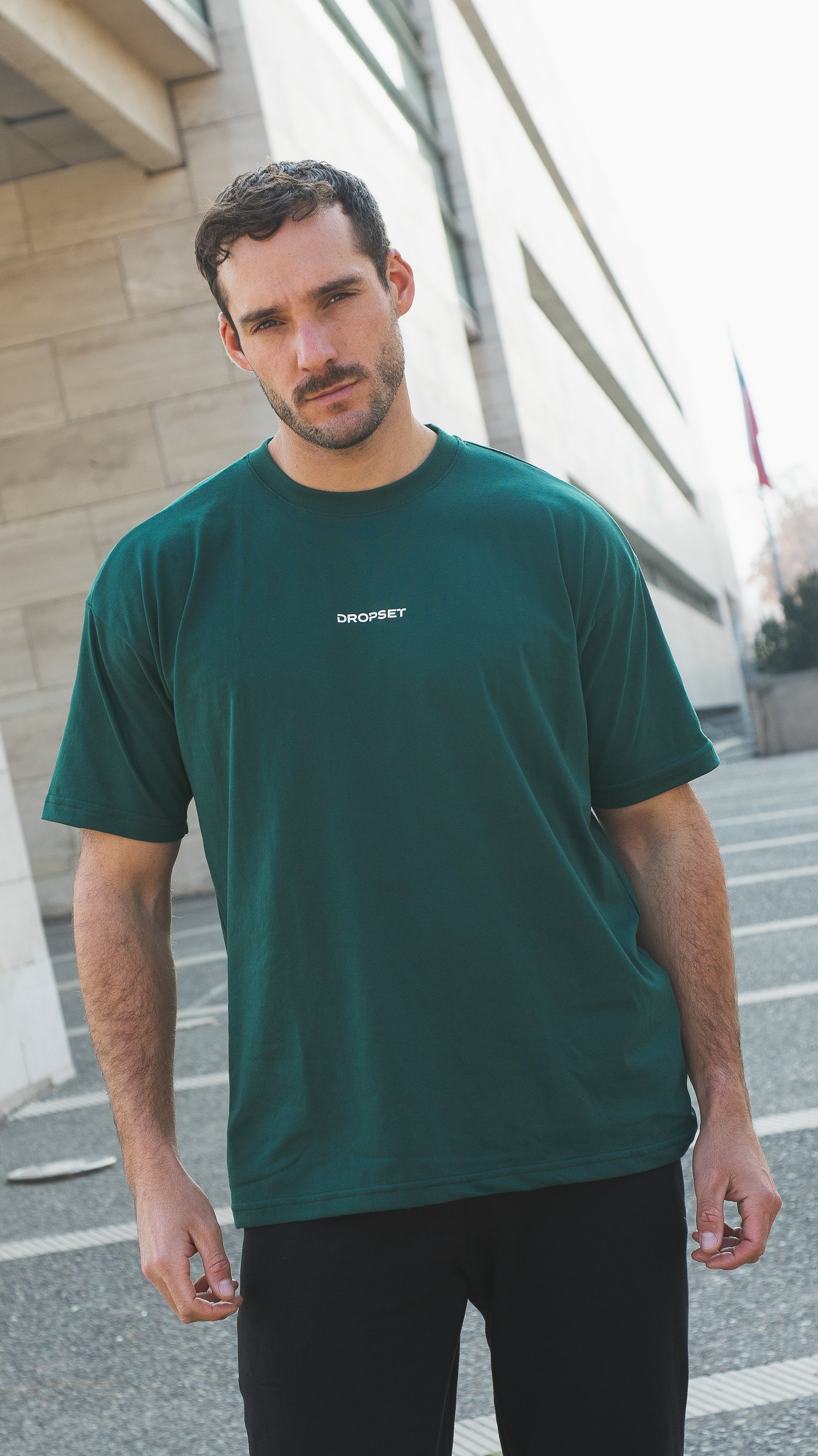 Polera Oversize Verde Bosque – Heavy Weight