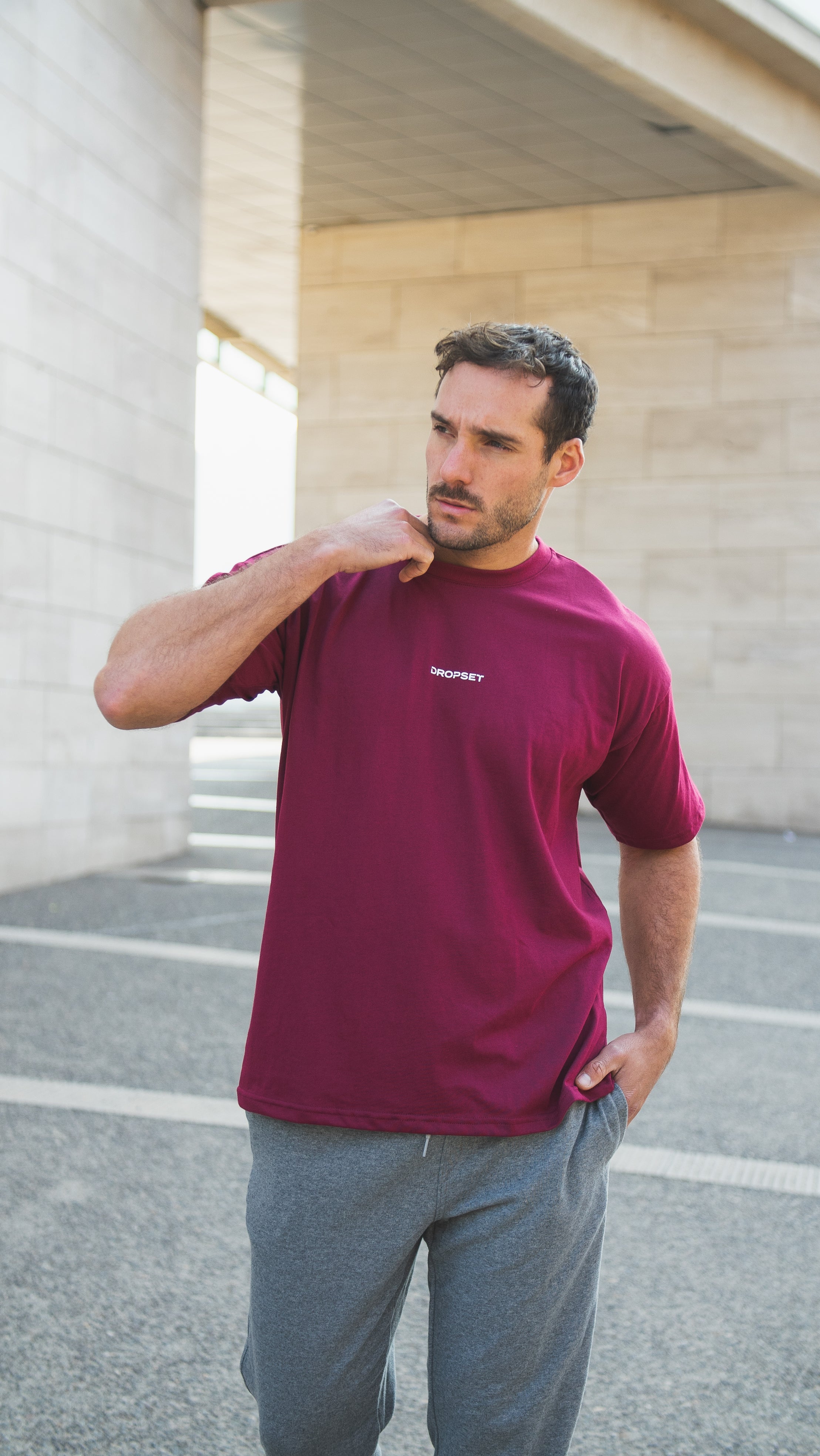 Polera Oversize Borgoña – Heavy Weight