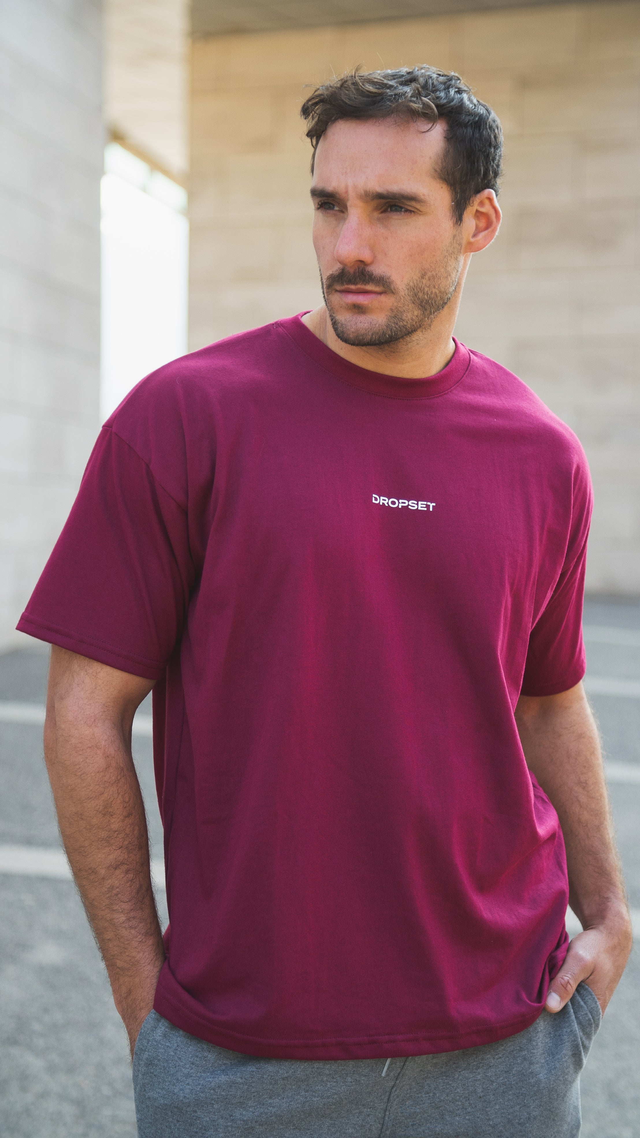 Polera Oversize Borgoña – Heavy Weight
