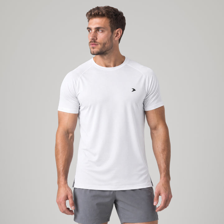 Performance Tee blanca de Dropset, vista de frente