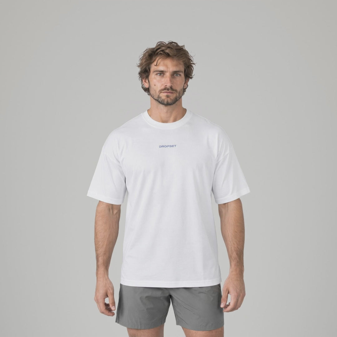 Oversize Tee blanca de Dropset, video en 360 grados