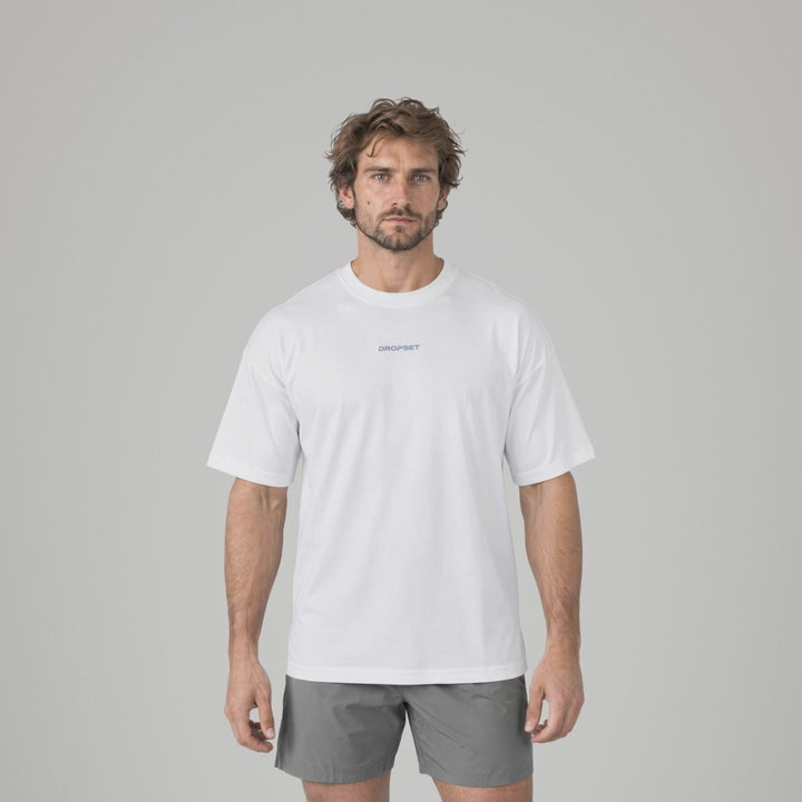 Oversize Tee blanca de Dropset, video en 360 grados
